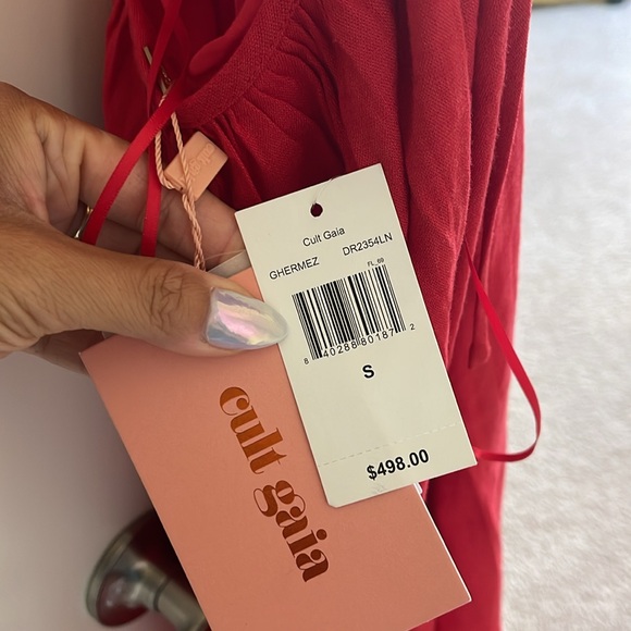 CULT GAIA Dua red linen maxi dress - Picture 9 of 9